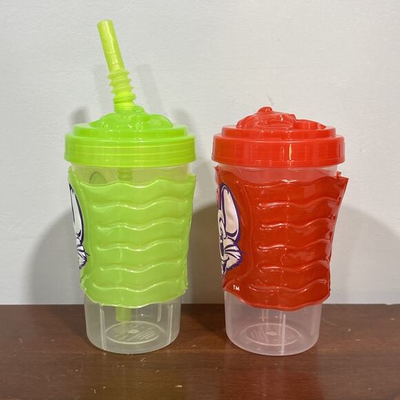 Lot Of 2 Chuck E Cheese Limited Edition Official Party Celebrate Silhouette Cups - Picture 3 of 8